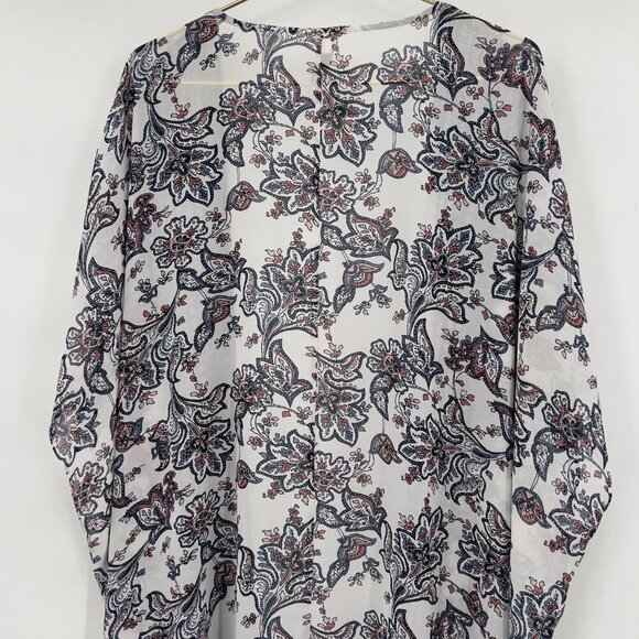 Lane Bryant Plus Boho Floral Open Front Chiffon Kimono – One Size NWT - Picture 5 of 10